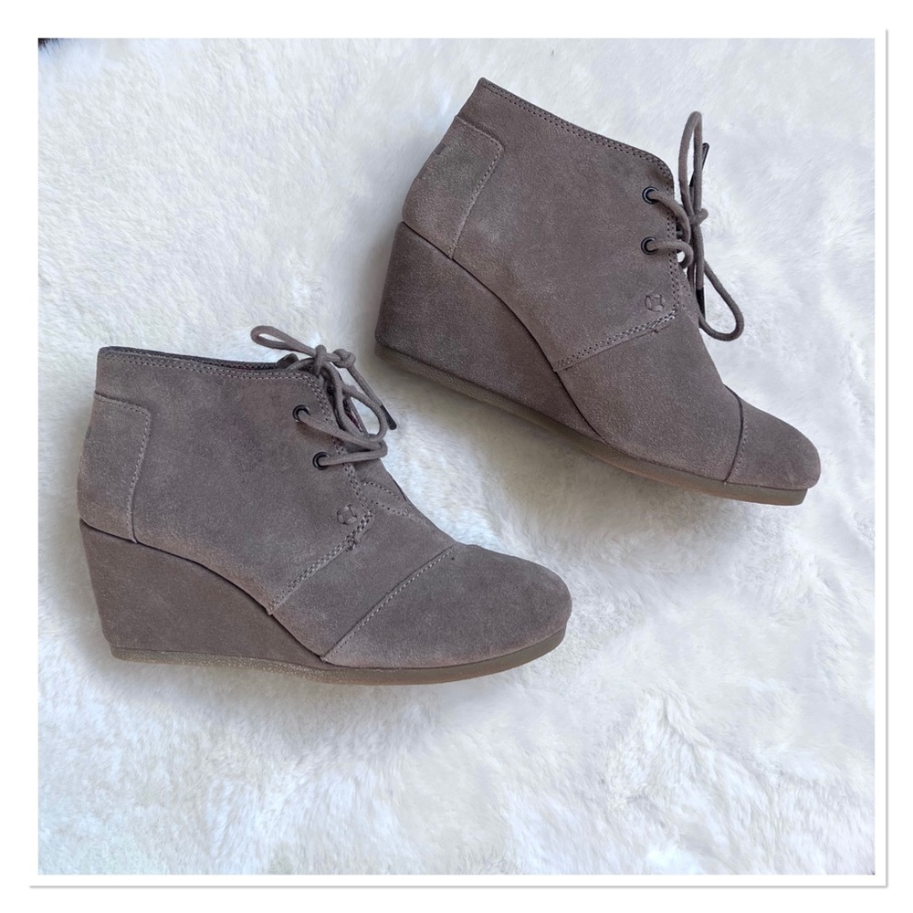 TOMS 'Desert' Wedge Booties